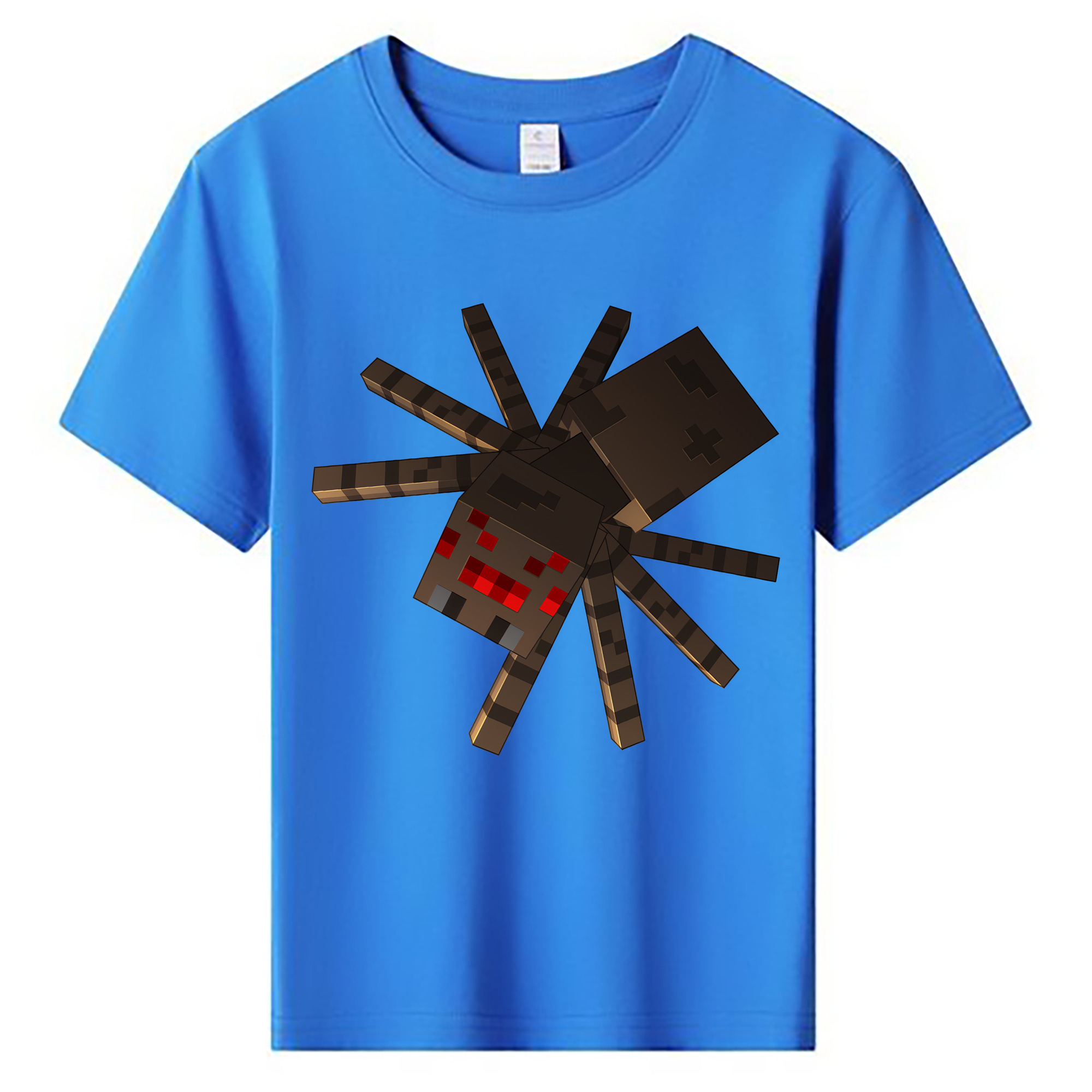 （画像用） マインクラフト ブロックの世界 Minecraft MC Block world 綿100％キッズTシャツ（フロントプリント）